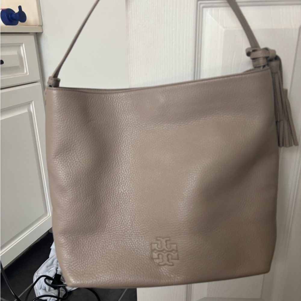 Tory Burch Beige Leather Shoulder Bag